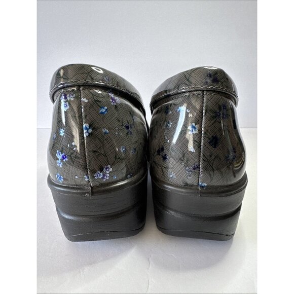 EASY WORKS Women’s Slip on Clogs Comfort Work Shoes Size 11 M Floral Gray Blue - Picture 6 of 15